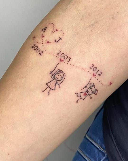 as tatuagens de filhos mais bonitas do mundo criança e datas