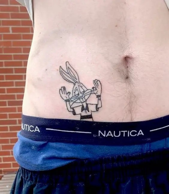 tatuagens na cintura mais bonitas e perfeitas pernalonga