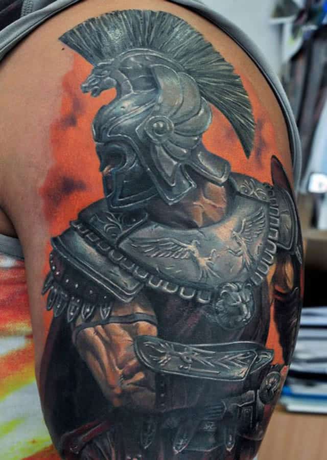 melhores tatugens masculinas 2023 spartan gladiador romano