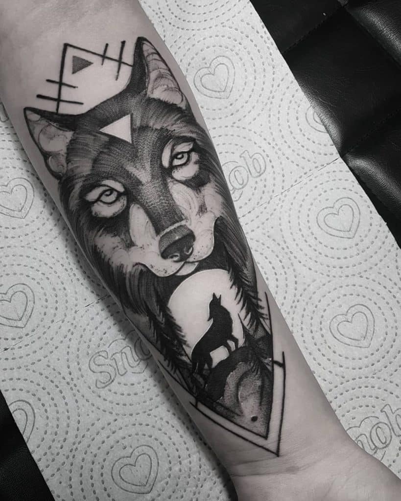 as mais bonitas e novas tatuagens de lobo lobo floresta