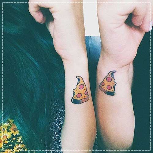 as melhores tatuagens de amizade da atualidade pizza