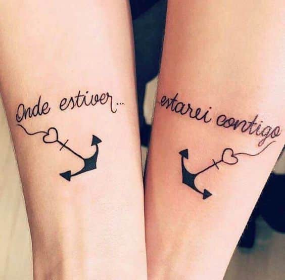 as tatuagens de casal mais bonitas da atualidade ancora e frases