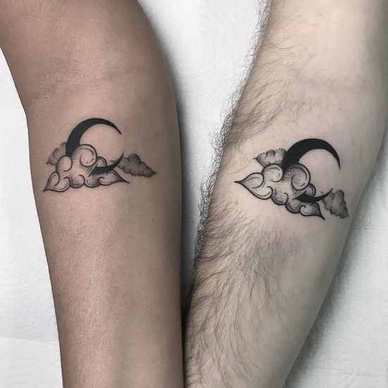 as tatuagens de casal mais bonitas da atualidade nuvens