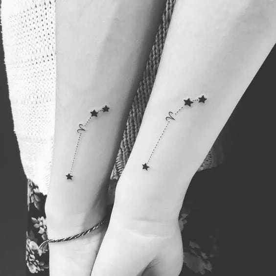 constelações tatuagens amigas