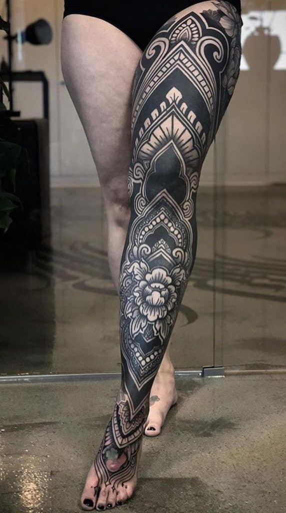 tatuagem na perna uma forma de arte ousada e menos dolorosan