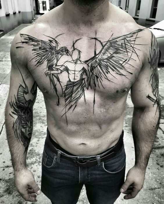 tatuagem no peito o que você precisa saber anjo