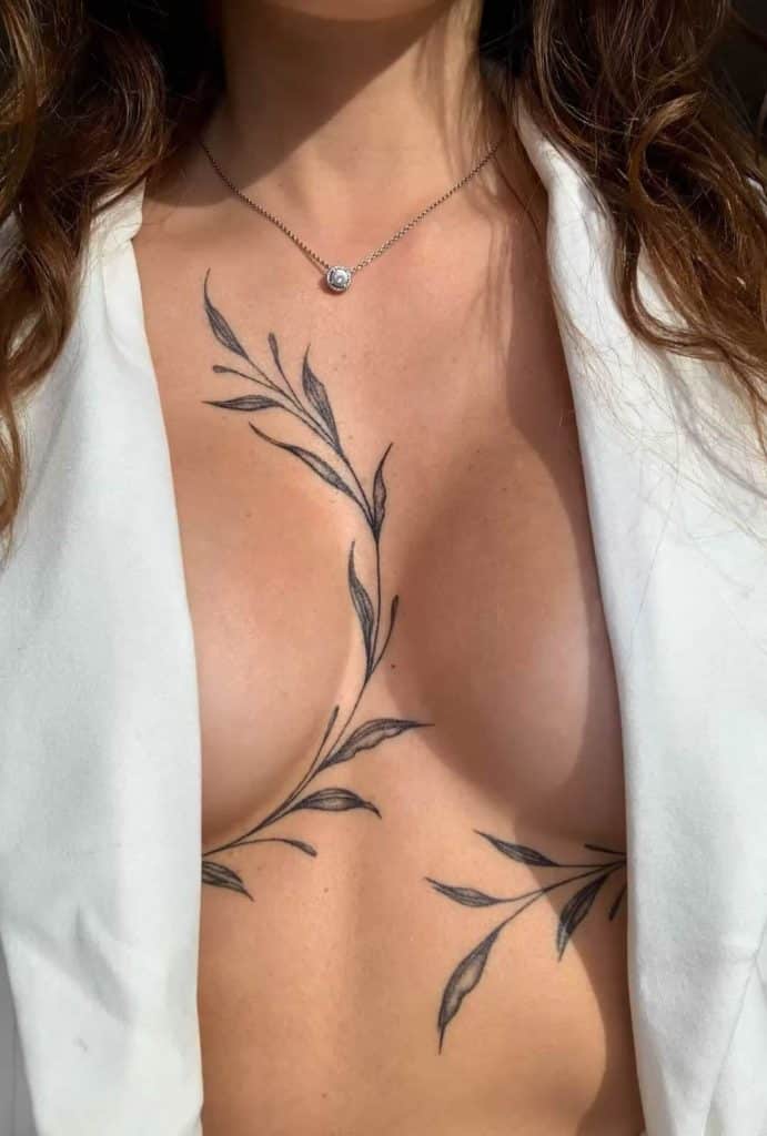 tatuagem no peito o que você precisa saber folhas