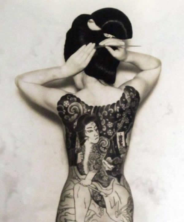 tatuagens a história, a arte e o significado na cultura moderna mulher japosesa tatuada antiga