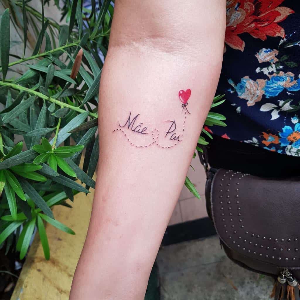 tatuagens mãe e pai mais populares atualmente mãe e pai coração