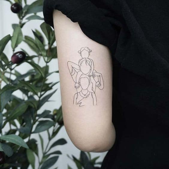 tatuagens mãe e pai mais populares atualmente pai mãe e filha