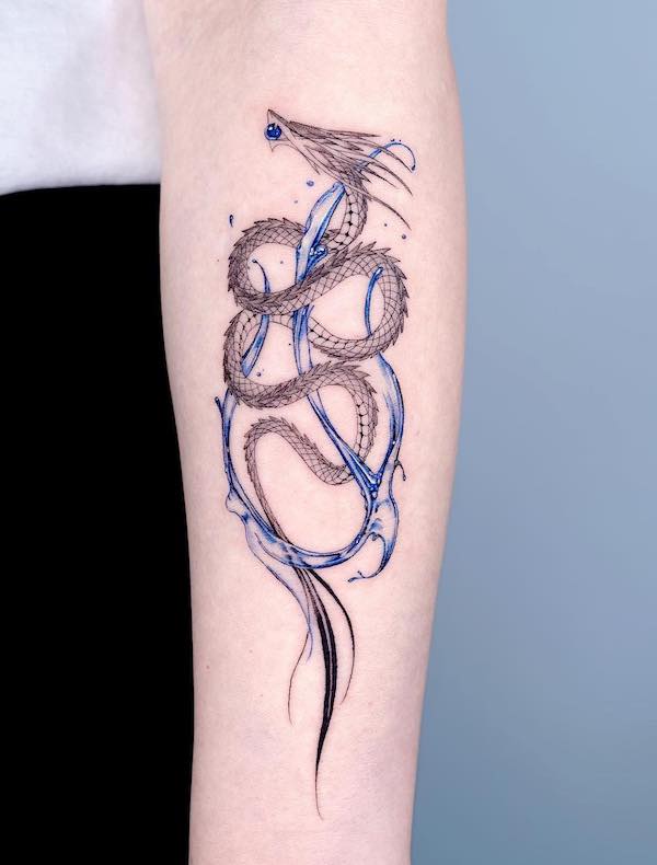 arm tattoos express yourself through body art blue dragon