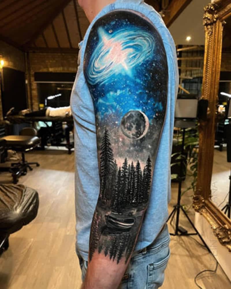 arm tattoos express yourself through body art galaxy tattoo