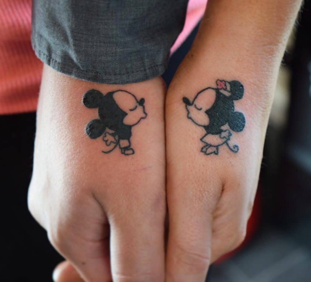couples tattoos beautiful ways to celebrate love and commitment mickey and minnie