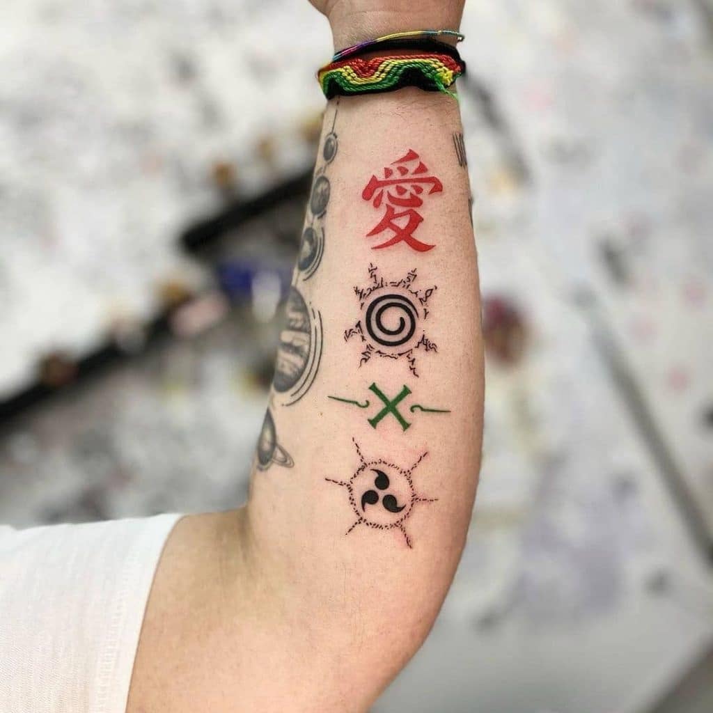 exploring otaku tattoo style a unique trend inspired by japanese pop culture naruto symbols