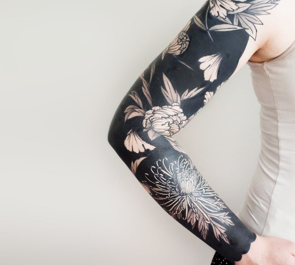 exploring the unique and versatile world of negative space tattoos floral