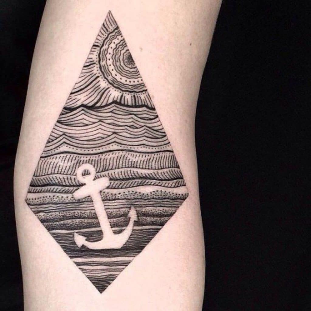 exploring the unique and versatile world of negative space tattoos simple anchor tattoo