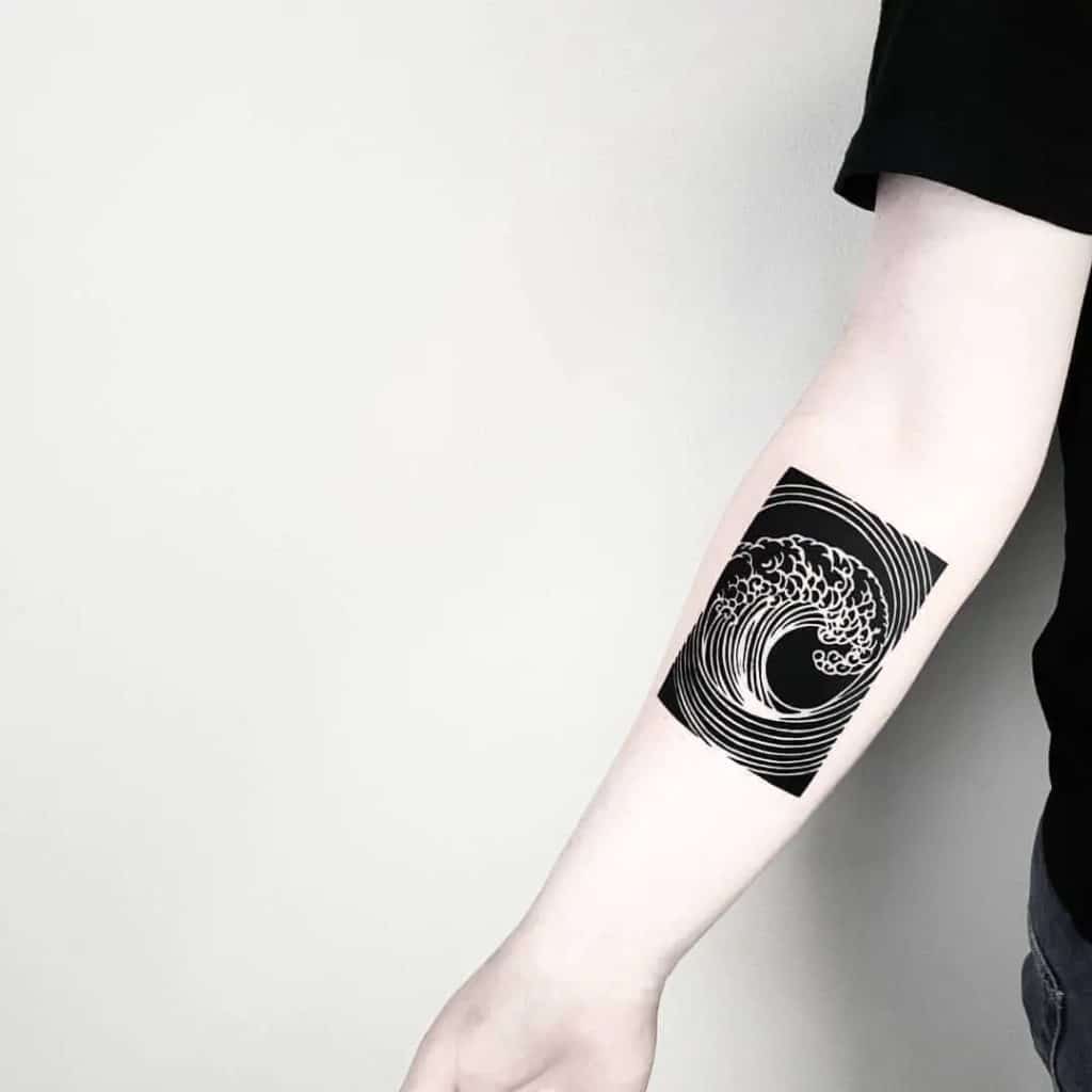 exploring the unique and versatile world of negative space tattoos wave