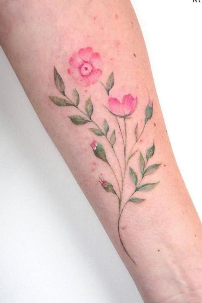 floral tattoos a beautiful way to express yourself through art flower tattoos arm watercolor pink