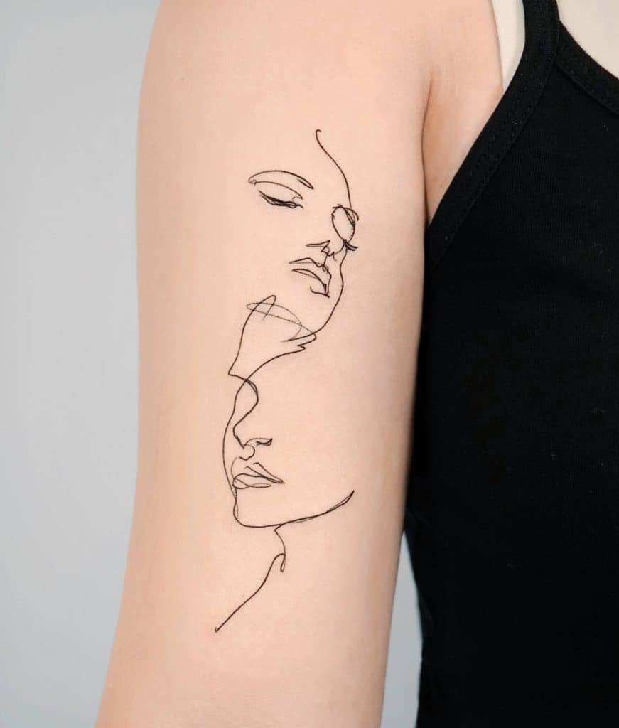 line art tattoos