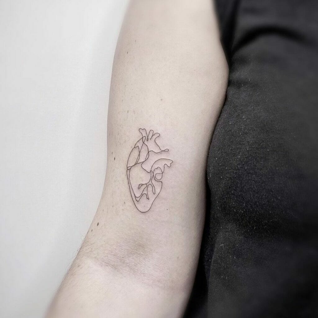 line art tattoos simple, versatile, and affordable heart