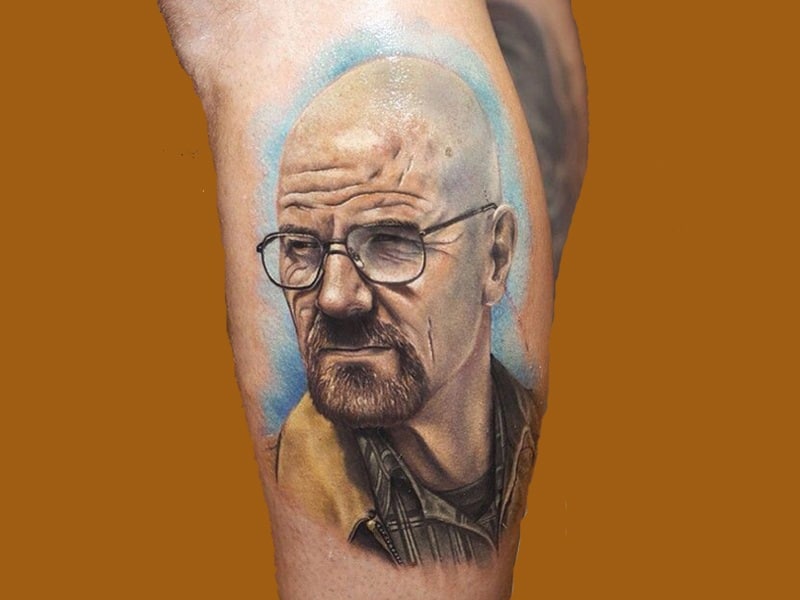 portrait tattoos capturing the essence of the subject walter white