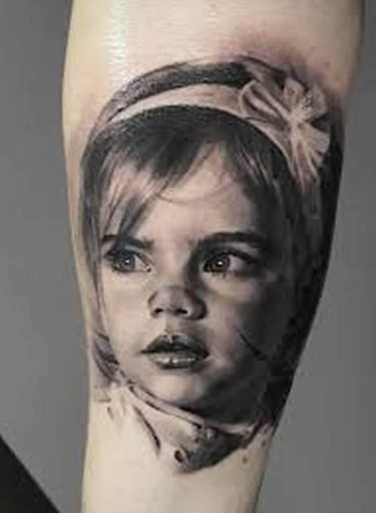 portrait tattoos style capturing the essence of the subject daughter