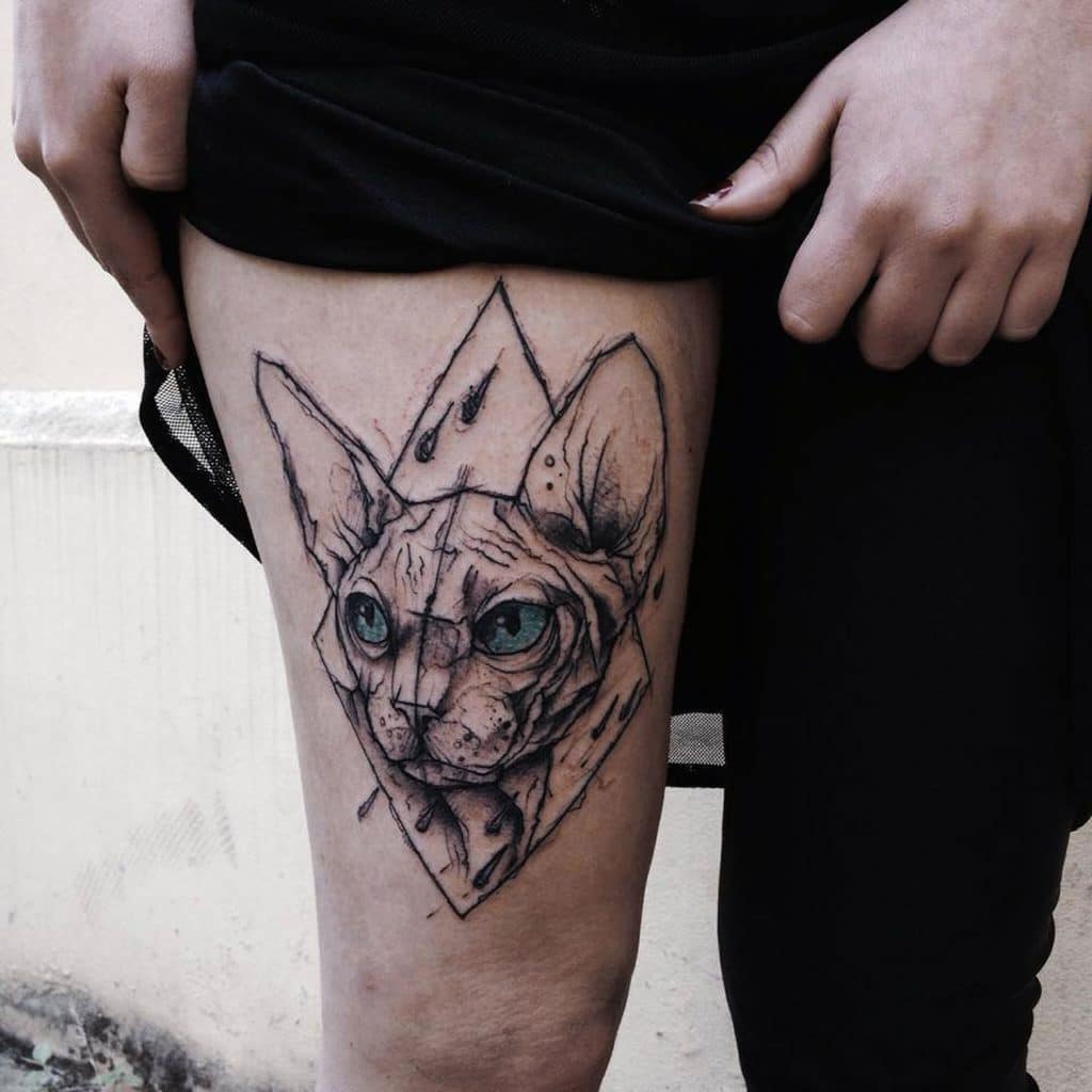 sketch tattoo style a new level of creativity and realism in the world of tattoos cat