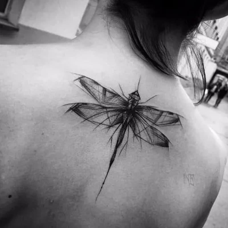 sketch tattoo style a new level of creativity and realism in the world of tattoos dragon fly