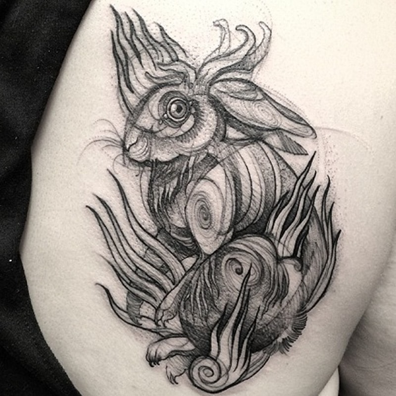 sketch tattoo style a new level of creativity and realism in the world of tattoos rabbit