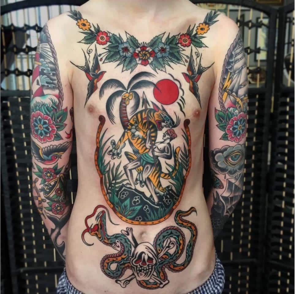 the american traditional tattoo style bold outlines and enduring appeal traditional tattoo frontpiece