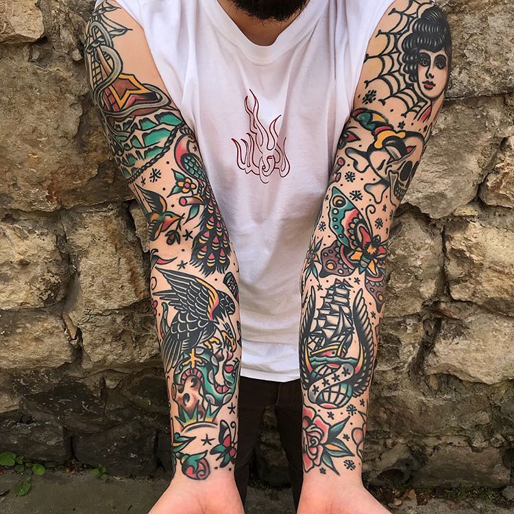 the american traditional tattoo style bold outlines and enduring appeal arm man