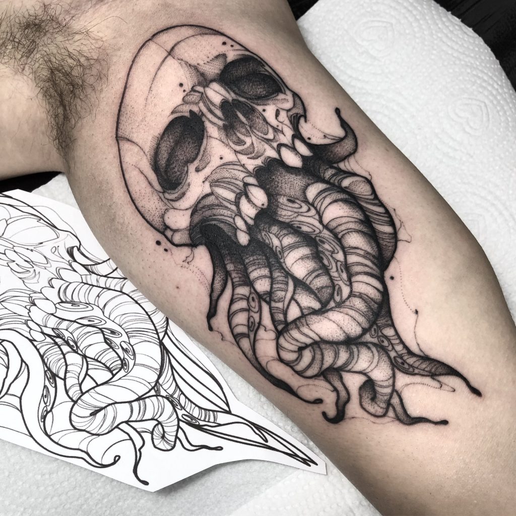 the art of blackwork tattoos history, meanings, and design octopus