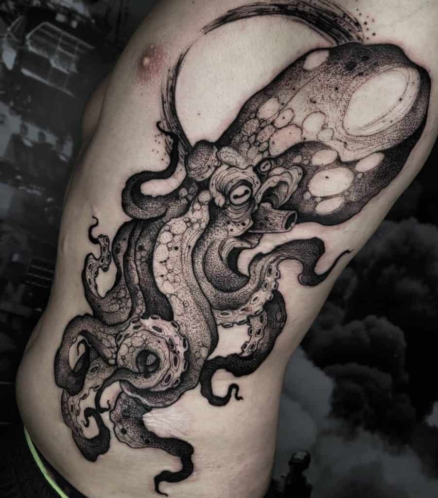 the art of blackwork tattoos history, meanings, and design octopus blackwork