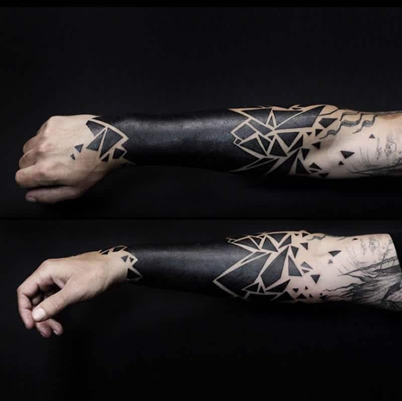 the art of blackwork tattoos history, meanings, and design geometric