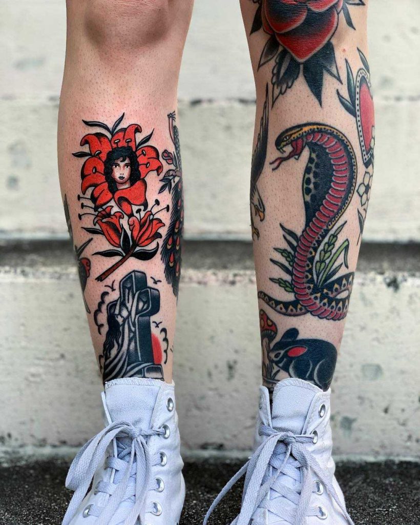 the art of leg tattoos placement, care, and choosing the perfect design traditional leg tattoos