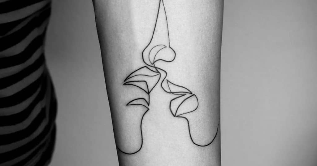 the beauty and meaning of minimalist tattoo style face