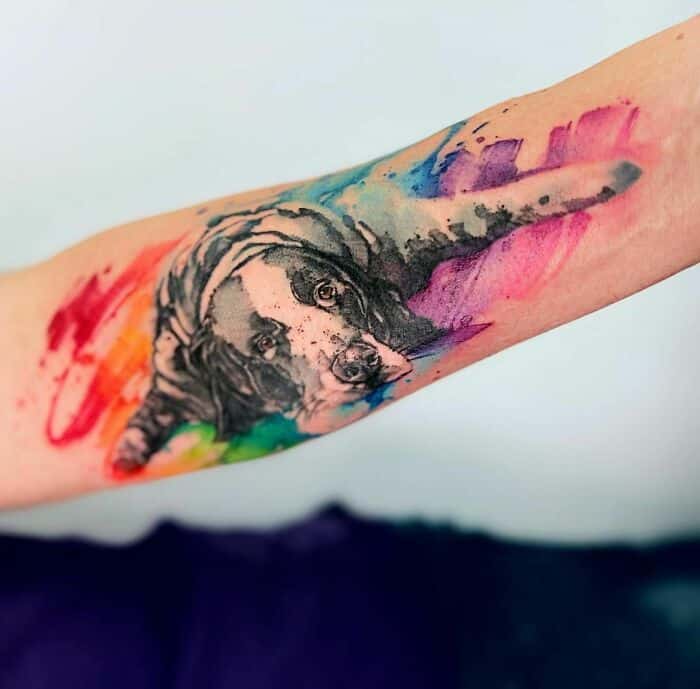 the beauty of watercolor tattoos a unique and artistic style dog