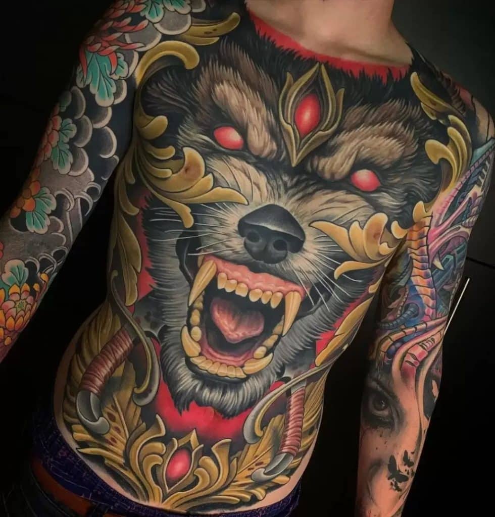 the rise of neo traditional tattoos combining traditional and modern elements wolf infernal