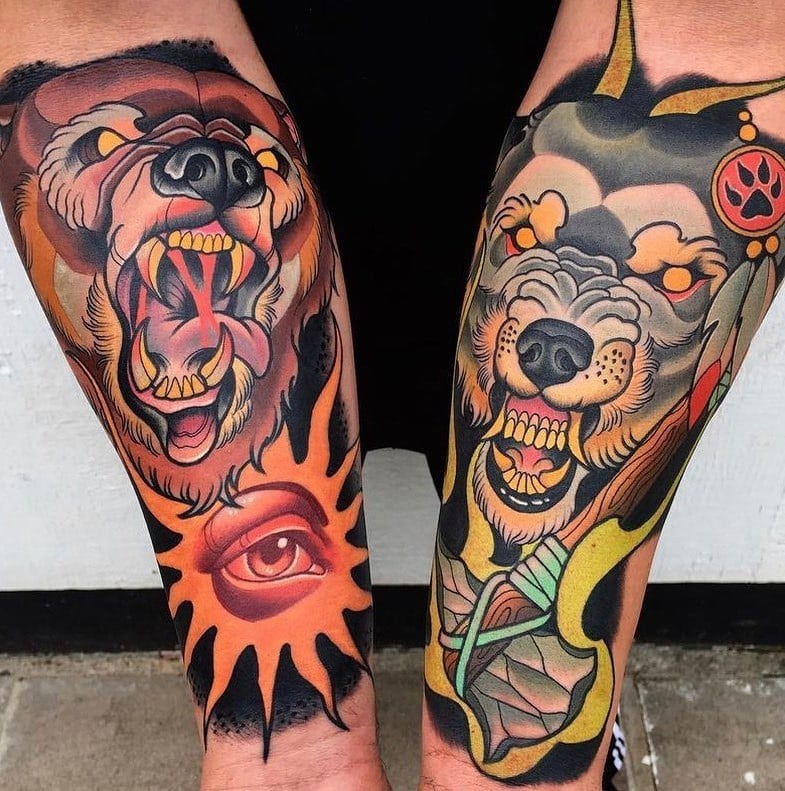 the rise of neo traditional tattoos combining traditional and modern elements bears