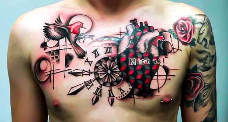 trash polka style tattoos bold, graphic, and controversial tattoo art chest