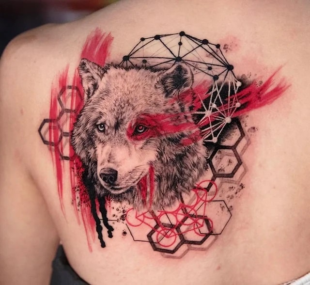 trash polka style tattoos bold, graphic, and controversial tattoo art wolf