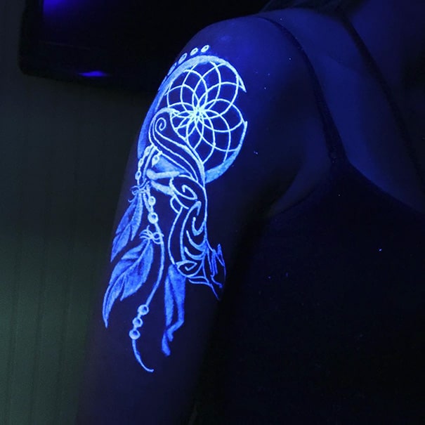 uv tattoos the subtle style with dramatic effect under blacklight mandala