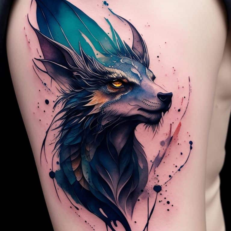 watercolor tattoo style