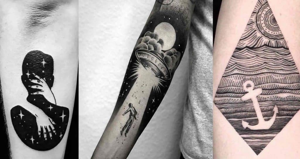 cover exploring the unique and versatile world of negative space tattoos
