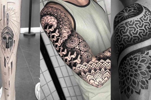 cover geometric tattoos the art of shapes, lines, and patterns
